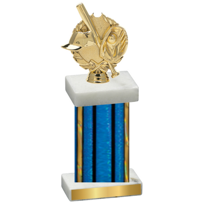 Single Blue Glacier Baseball Trophy