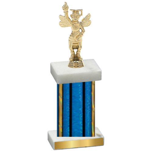 Single Blue Glacier Academics Trophy