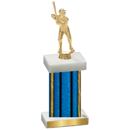 Single Blue Glacier Baseball Trophy