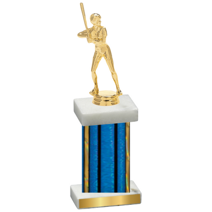 Single Blue Glacier Softball Trophy