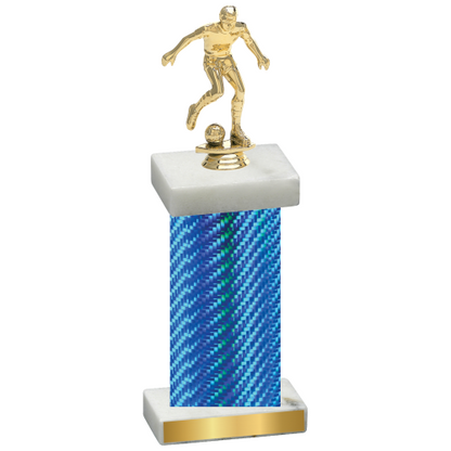 Single Blue Carbon Fiber Soccer Trophy