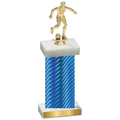 Single Blue Carbon Fiber Soccer Trophy
