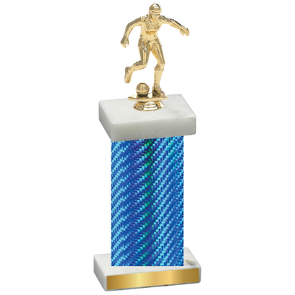 Single Blue Carbon Fiber Soccer Trophy