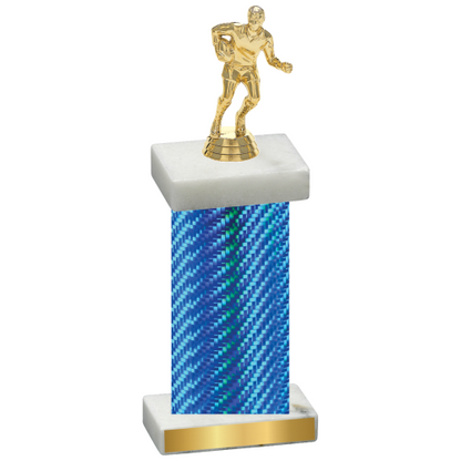 Single Blue Carbon Fiber Rugby Trophy