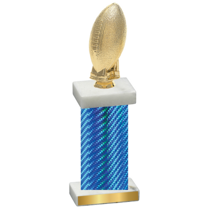 Single Blue Carbon Fiber Football Trophy