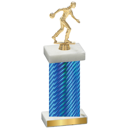 Single Blue Carbon Fiber Bowling Trophy