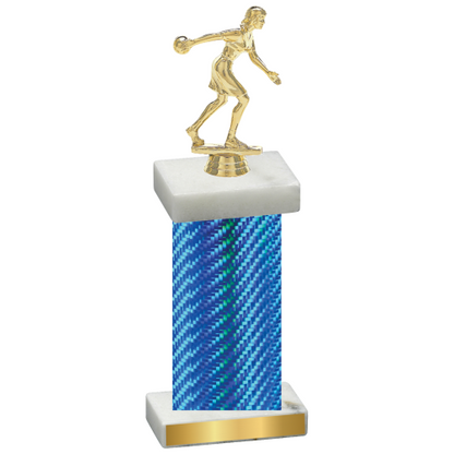 Single Blue Carbon Fiber Bowling Trophy