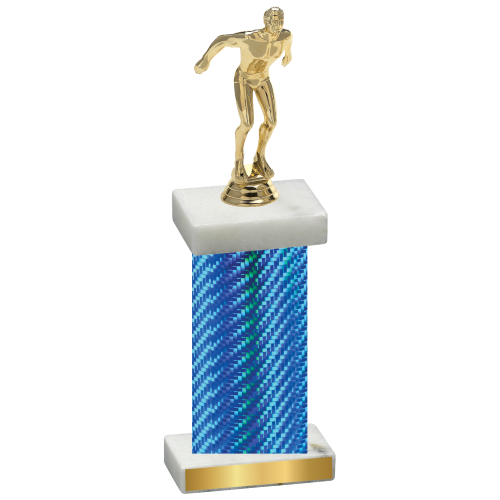 Single Blue Carbon Fiber Swimming Trophy