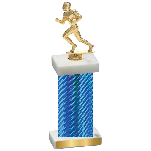 Single Blue Carbon Fiber Football Trophy