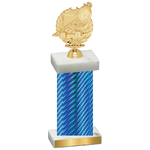 Single Blue Carbon Fiber Swimming Trophy