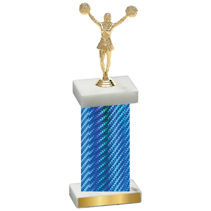 Single Blue Carbon Fiber Cheerleading Trophy