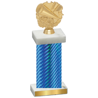 Single Blue Carbon Fiber Cheerleading Trophy