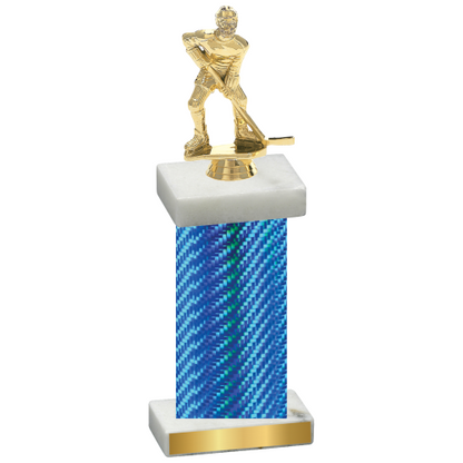 Single Blue Carbon Fiber Hockey Trophy