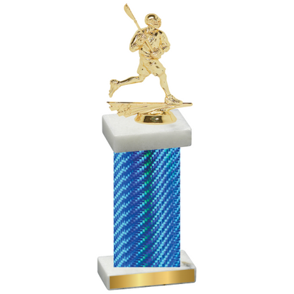 Single Blue Carbon Fiber Lacrosse Trophy