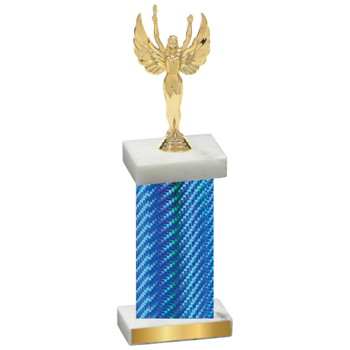 Single Blue Carbon Fiber Victory Trophy