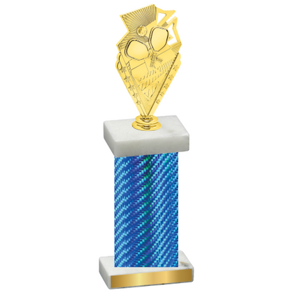 Single Blue Carbon Fiber Pickleball Trophy