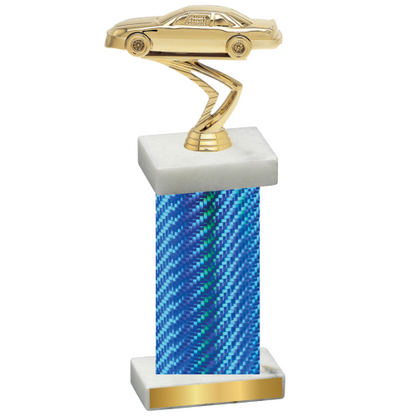 Single Blue Carbon Fiber Cars Trophy