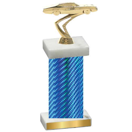 Single Blue Carbon Fiber Cars Trophy