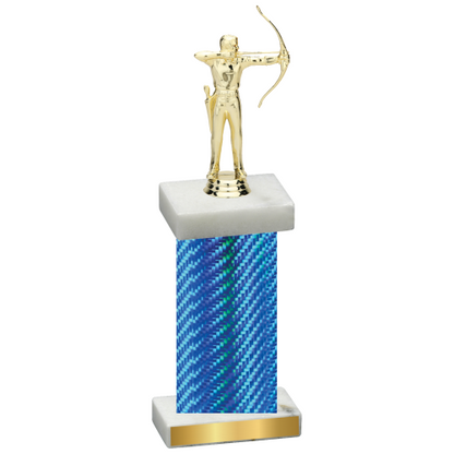 Single Blue Carbon Fiber Archery Trophy