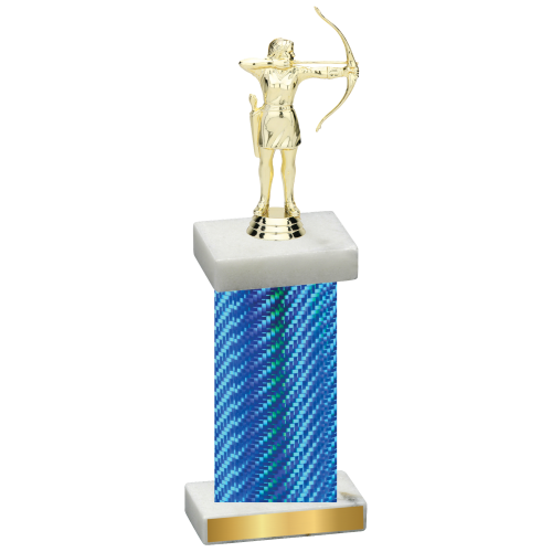 Single Blue Carbon Fiber Archery Trophy