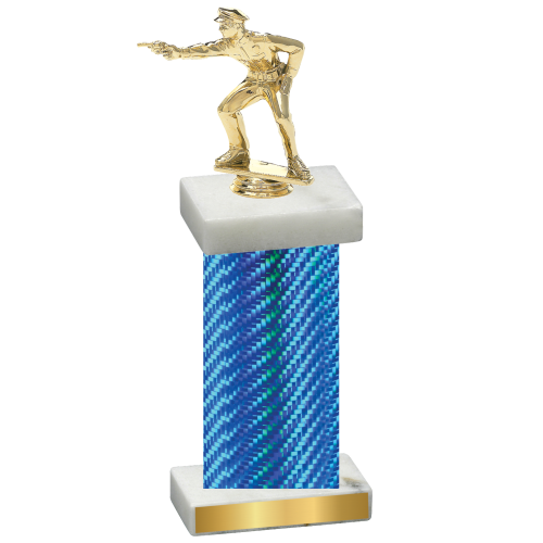 Single Blue Carbon Fiber Shooter Trophy