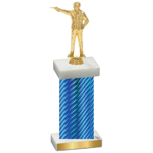 Single Blue Carbon Fiber Shooter Trophy