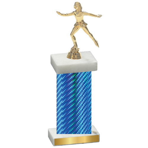 Single Blue Carbon Fiber Skater Trophy