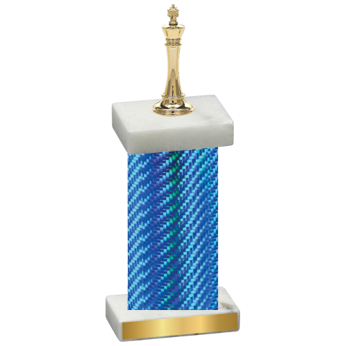 Single Blue Carbon Fiber Chess Trophy