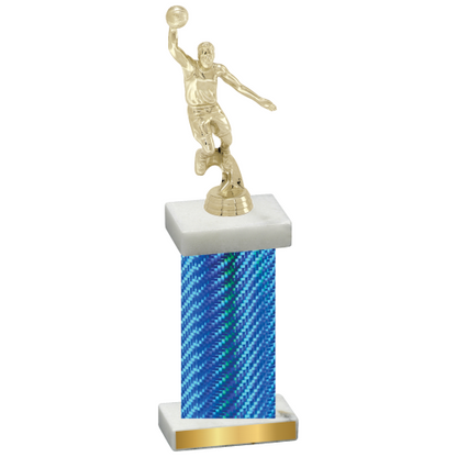 Single Blue Carbon Fiber Basketball Trophy