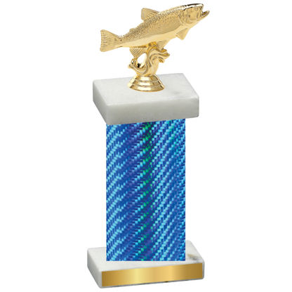 Single Blue Carbon Fiber Fishing Trophy