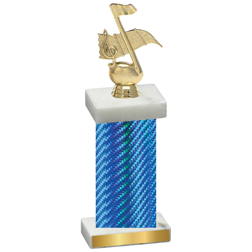 Single Blue Carbon Fiber Music Trophy