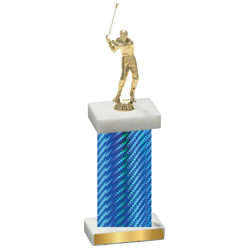 Single Blue Carbon Fiber Golf Trophy