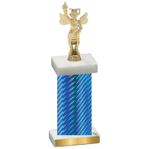 Single Blue Carbon Fiber Academics Trophy