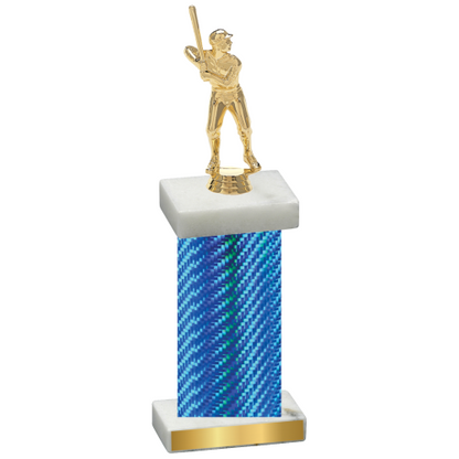 Single Blue Carbon Fiber Baseball Trophy