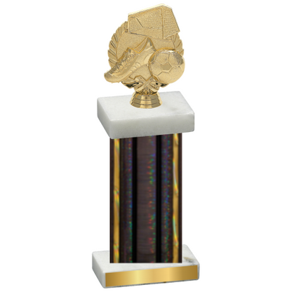 Single Black Glacier Soccer Trophy