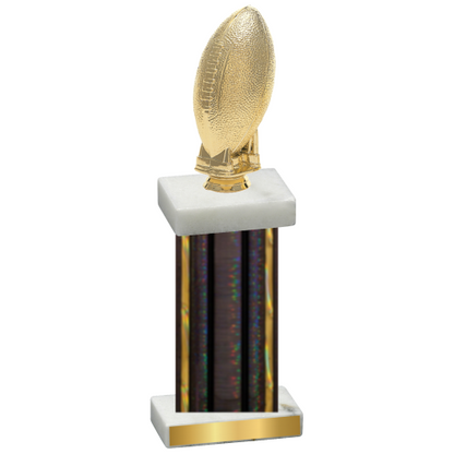 Single Black Glacier Football Trophy