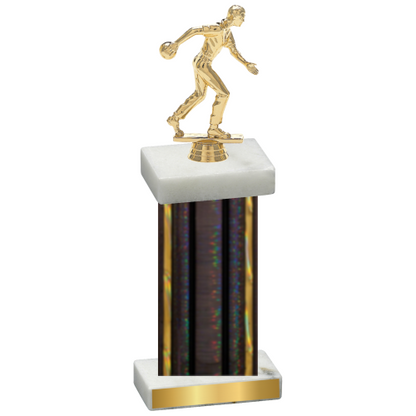 Single Black Glacier Bowling Trophy