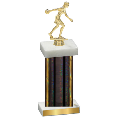 Single Black Glacier Bowling Trophy