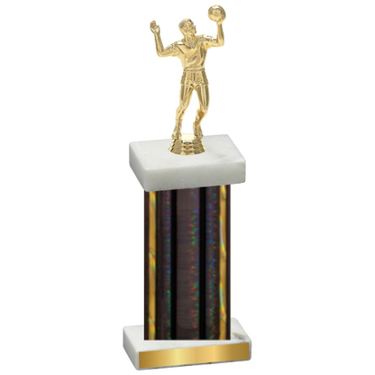 Single Black Glacier Volleyball Trophy