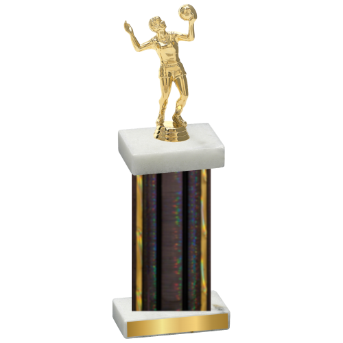 Single Black Glacier Volleyball Trophy