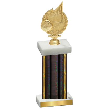 Single Black Glacier Volleyball Trophy