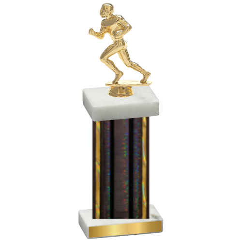 Single Black Glacier Football Trophy