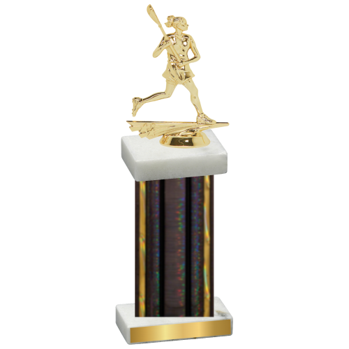 Single Black Glacier Lacrosse Trophy