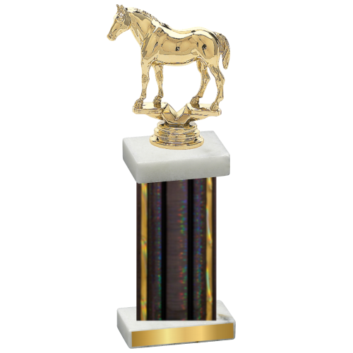 Single Black Glacier Horses Trophy