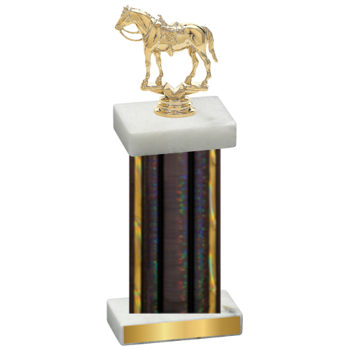 Single Black Glacier Horses Trophy