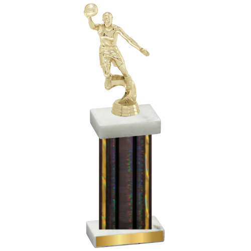 Single Black Glacier Basketball Trophy