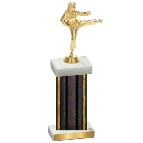 Single Black Glacier Karate Trophy