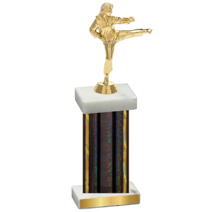 Single Black Glacier Karate Trophy