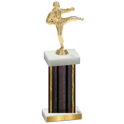 Single Black Glacier Karate Trophy