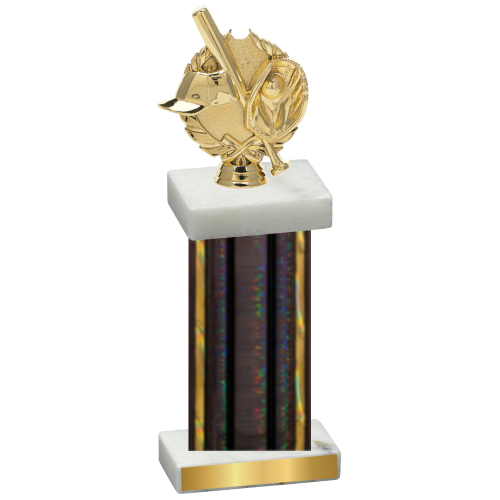 Single Black Glacier Baseball Trophy